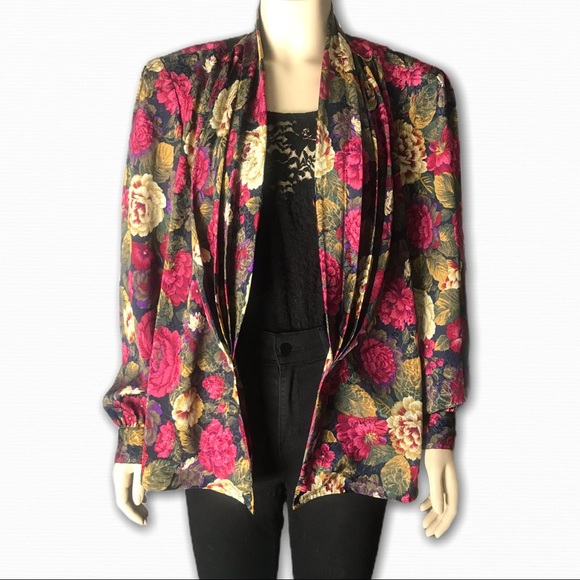 Vintage Floral Blazer by Westbound Size 12 - Picture 4 of 6